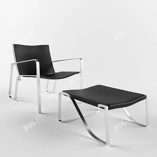 Stylish Dalia Chair 3D model image 1