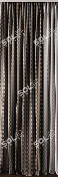 Exquisite Curtain Model with Multiple Formats 3D model image 2