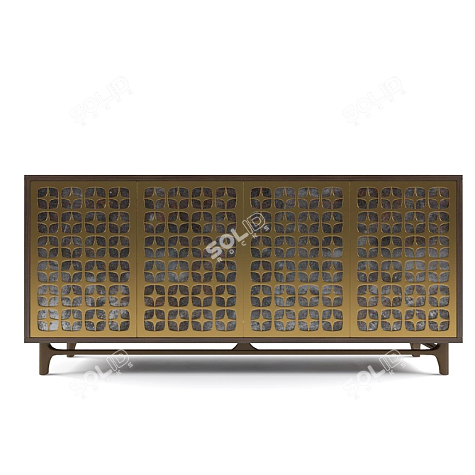 Ethereal Elegance: Astral Four-Door Buffet 3D model image 1