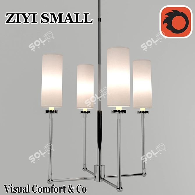 ZIYI Large Flush Mount Ceiling Light 3D model image 2
