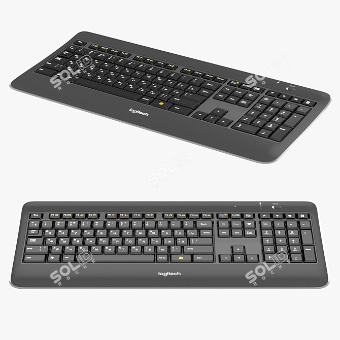 Effortless Efficiency: Logitech K800 3D model image 1