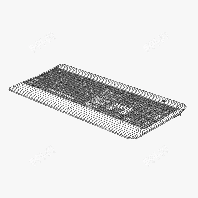 Effortless Efficiency: Logitech K800 3D model image 2