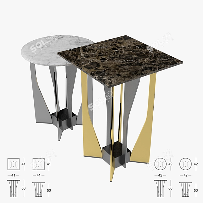 Compact Longhi Zeus Table 3D model image 1