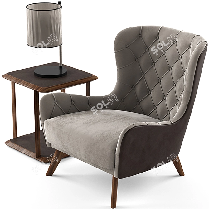 Ulivi Salotti Elisabeth Armchair: Timeless Luxury for Your Home 3D model image 1