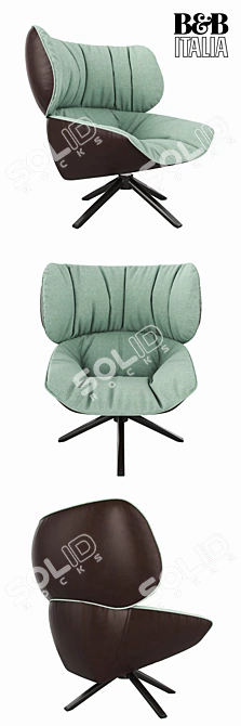 Modern Italian Design: B&B Italia Tabano Chair 3D model image 2