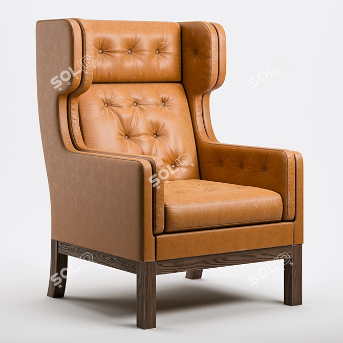 Elegant EJ 315 Armchair 3D model image 1