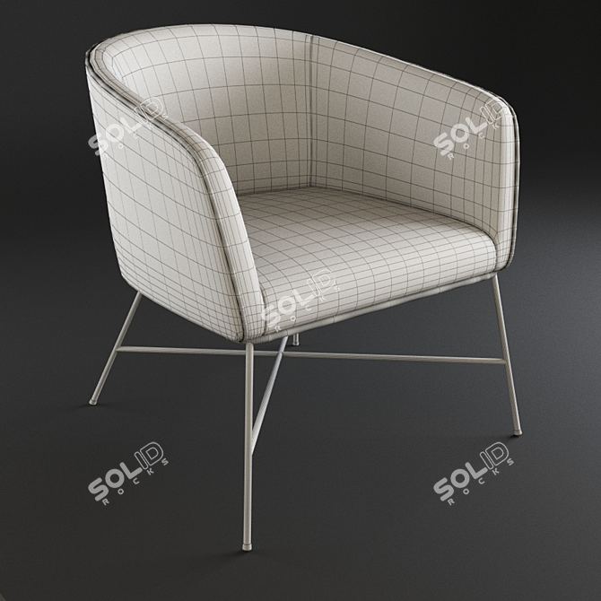 Ellos Palma Armchair: Comfort and Style 3D model image 3