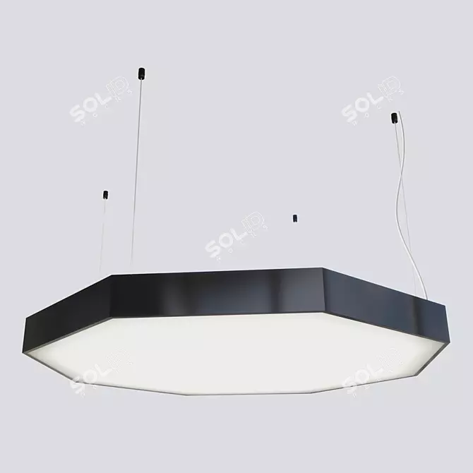 Modern Diva Pendant Light: Sleek Style, Customizable Size 3D model image 1