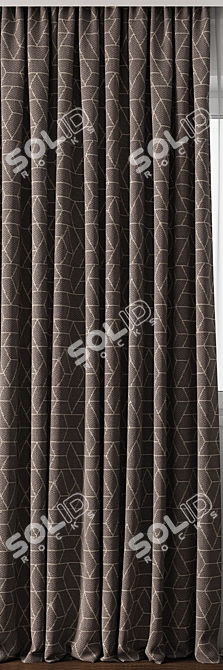 Title: Exquisite Curtain Model 3D model image 2