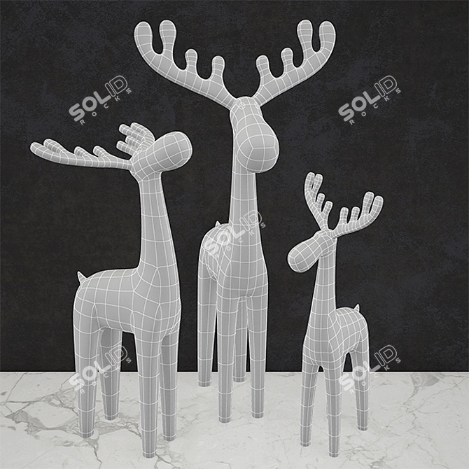  Majestic Moose Sculptures 3D model image 2
