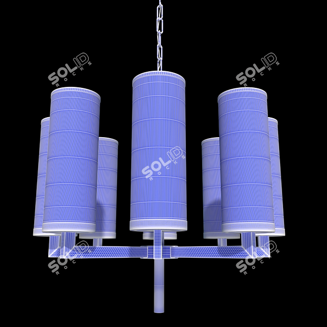 Liaison Vintage Brass Chandelier 3D model image 3