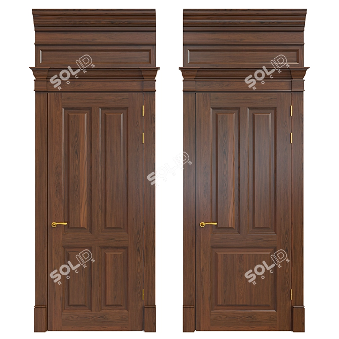 Filleted Door Panel - 800mm 3D model image 1