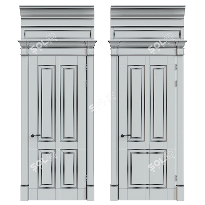 Filleted Door Panel - 800mm 3D model image 2