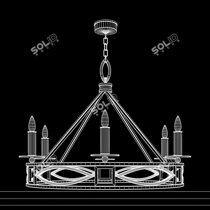 Cienfuegos 887640: Elegant Fine Art Lamp 3D model image 2