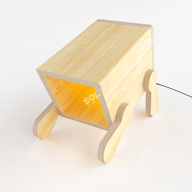Polywood DIY Table Lamp 3D model image 2