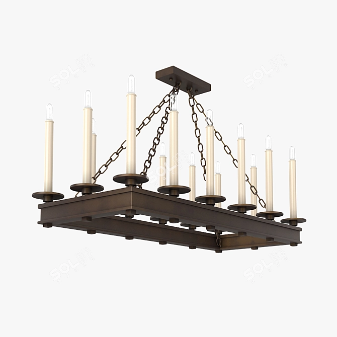 Elegant Cienfuegos Pendant Light 3D model image 1