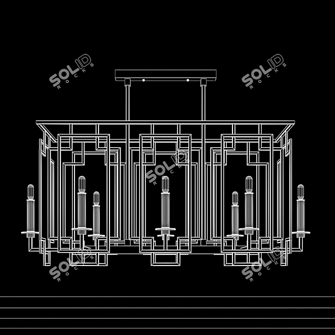 Elegant Cienfuegos Fine Art Lamp 3D model image 2