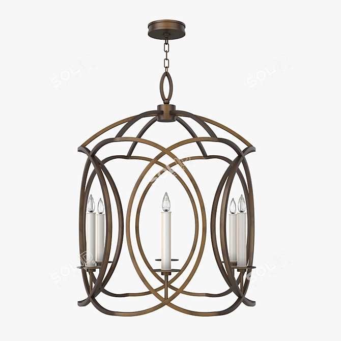 Elegant Cienfuegos Fine Art Lamp 3D model image 2