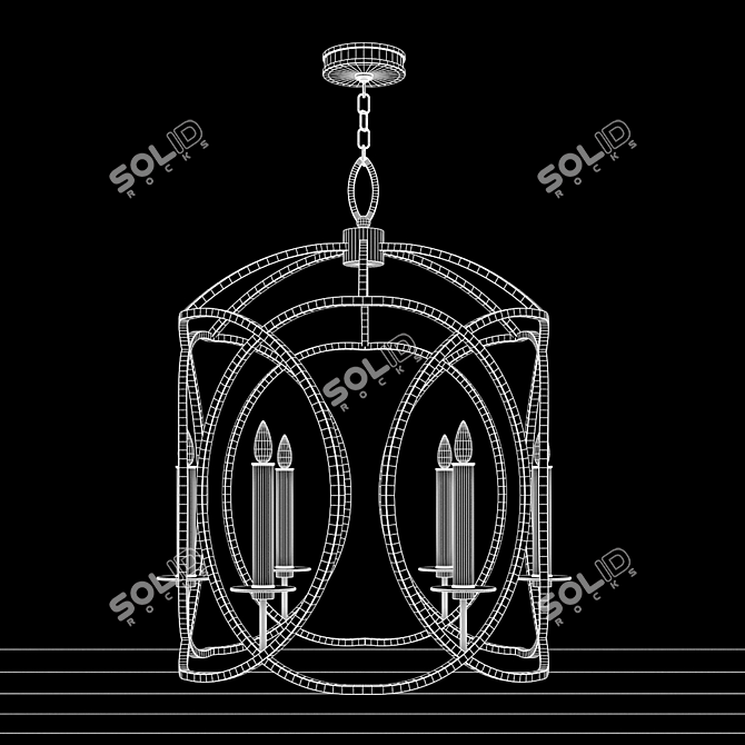 Elegant Cienfuegos Fine Art Lamp 3D model image 3