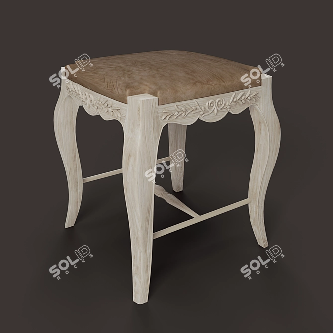 Rustic Romance Stool 3D model image 1