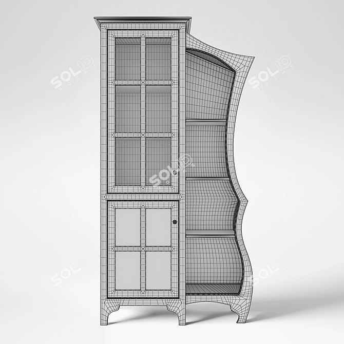 Elegant Trophy Wife Bookshelf 3D model image 2