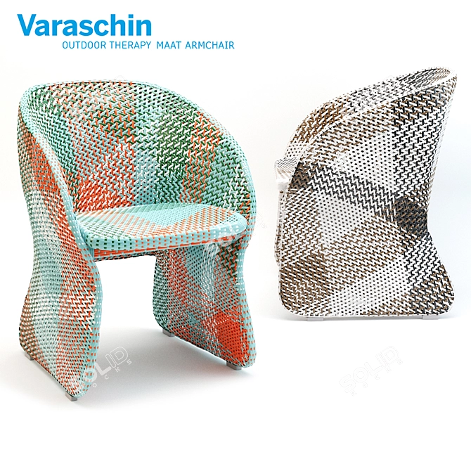 Modern Varaschin Maat Outdoor Armchair 3D model image 1