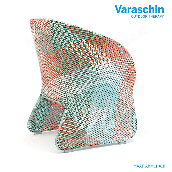 Modern Varaschin Maat Outdoor Armchair 3D model image 2