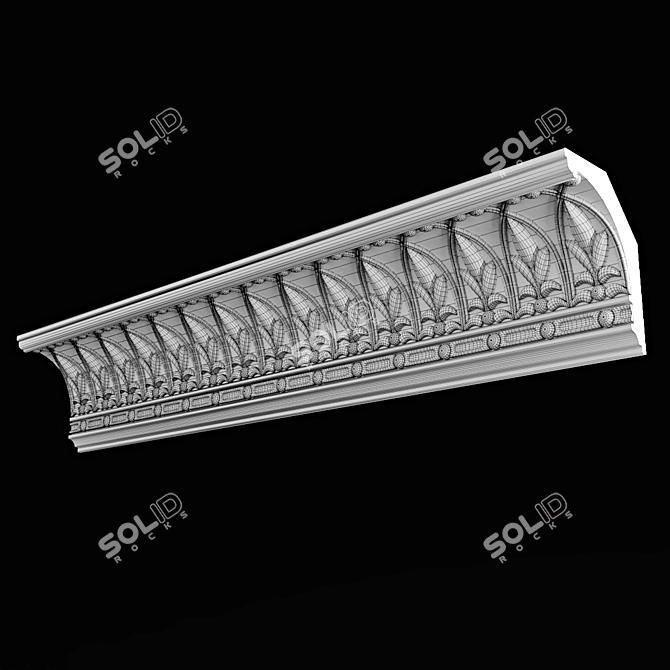 Elegant Petergof K209 Curtain Rod 3D model image 3