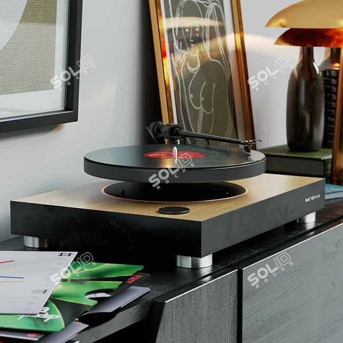 MAG-LEV Audio: Levitating Vinyl Player Set 3D model image 1