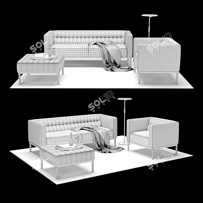 Modern Otto Set - Stylish and Comfortable 3D model image 3