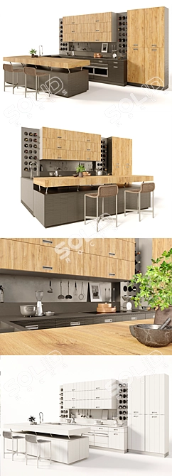 Lab 40: Stylish Kitchen by Marchi Cucine 3D model image 2