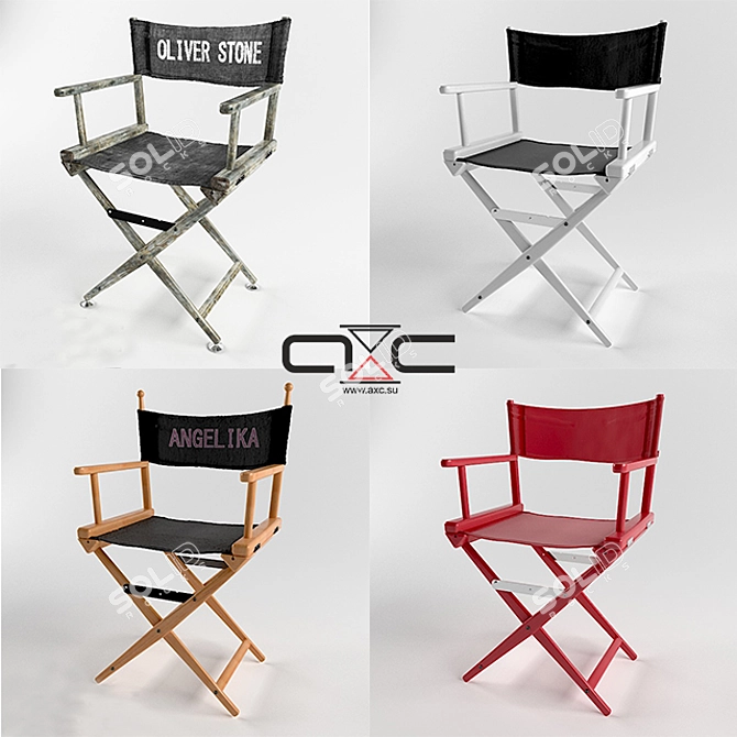 Director's Choice: Folding Chair in AS-6, AS-3 & AS-10 3D model image 1