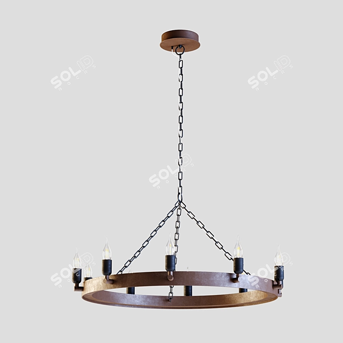 Modern Vega Pendant Light - 65mm Height, 800mm Length 3D model image 1