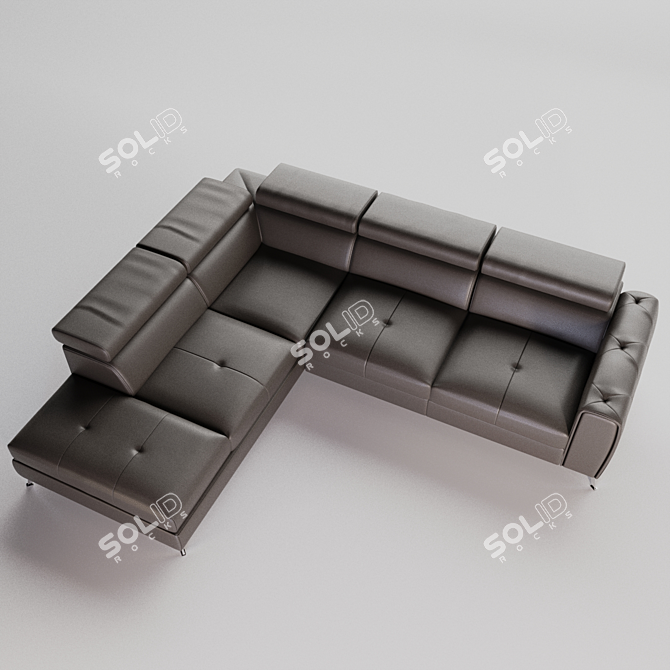 GALA Camelia: Stylish Corner Sofa with Sleeping Function 3D model image 2