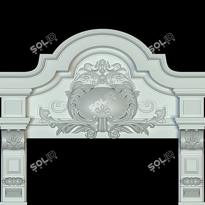 Elegant Window Frame 3D model image 2