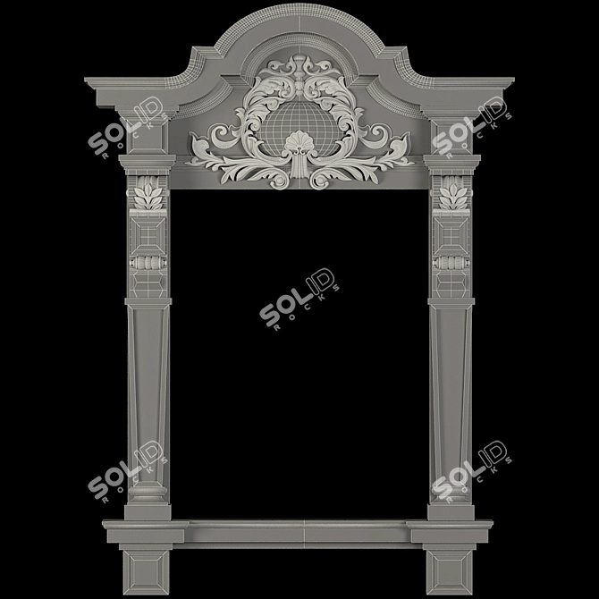 Elegant Window Frame 3D model image 3