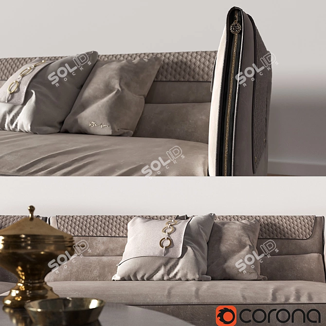 Vittoria Frigerio Clivio Sofa Set 3D model image 2