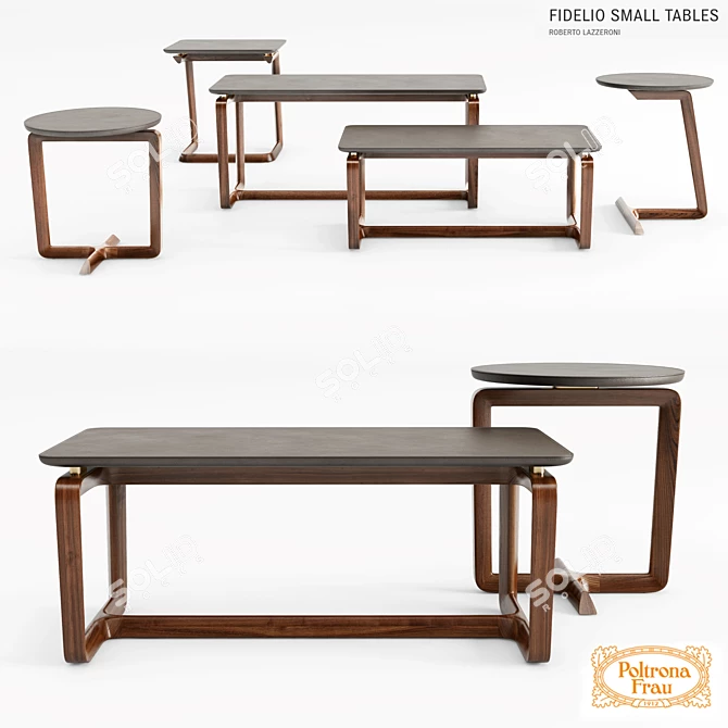 Elegant Small Tables Collection by Poltrona Frau 3D model image 1