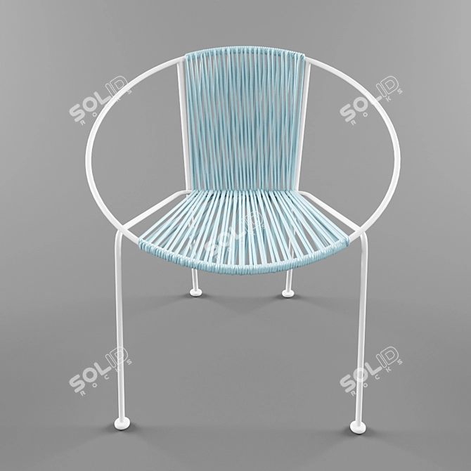 Modern Metal Hoop Chair 3D model image 3