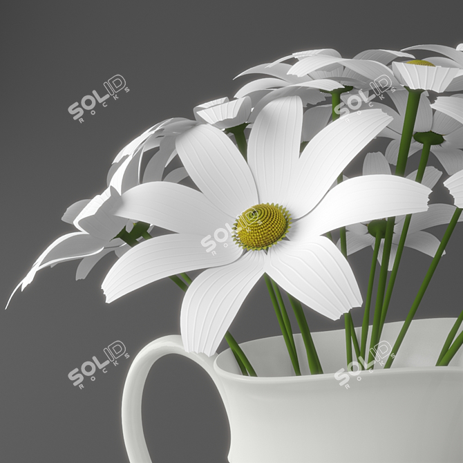 Floral Chic Decor Set 3D model image 2