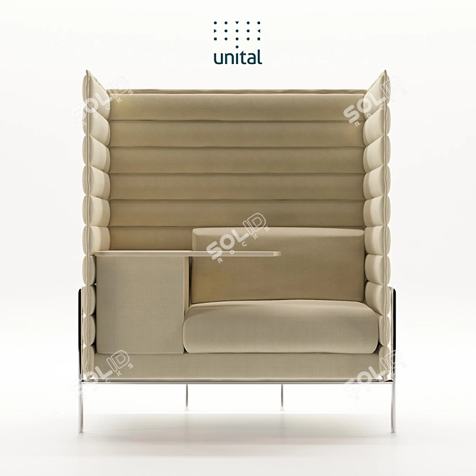 Unital Tesla Office Sofa with Storage 3D model image 1