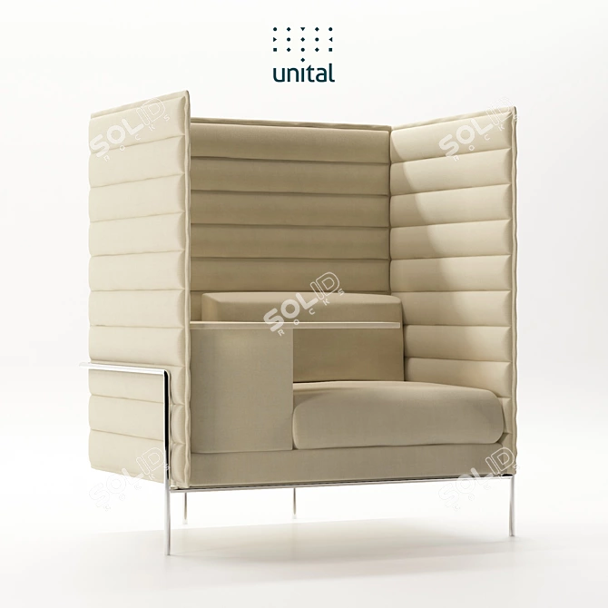 Unital Tesla Office Sofa with Storage 3D model image 2