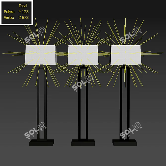 Sleek and Stylish Robert Abbey Floor Lamp 3D model image 3