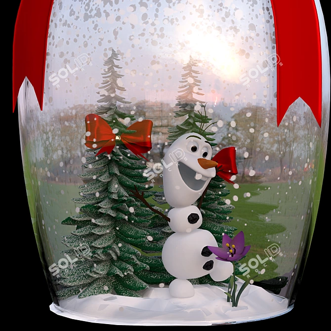 Olaf's Candleholder: A Festive New Year Decoration 3D model image 2