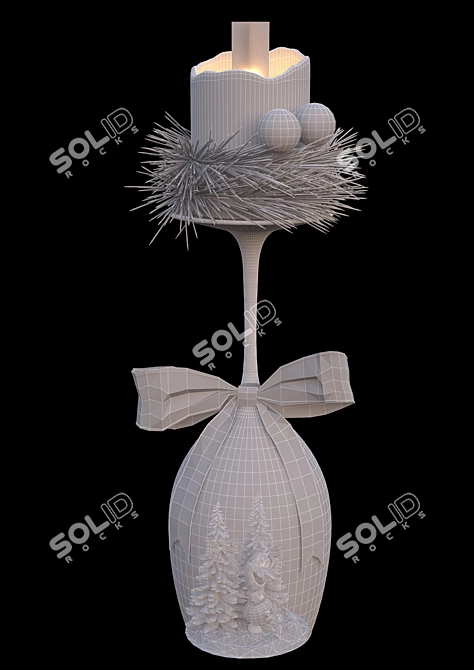 Olaf's Candleholder: A Festive New Year Decoration 3D model image 3