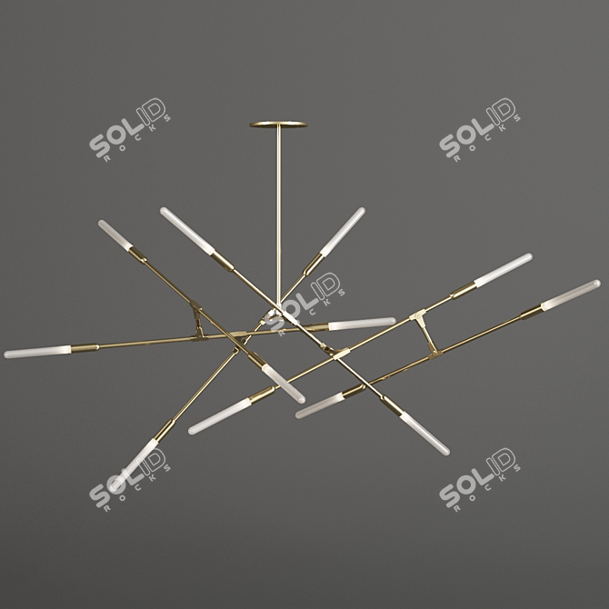 Matthew McCormick 10-Light Horizontal Dawn Chandelier 3D model image 1