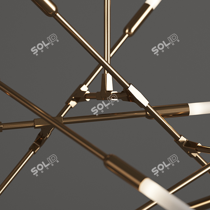 Matthew McCormick 10-Light Horizontal Dawn Chandelier 3D model image 3