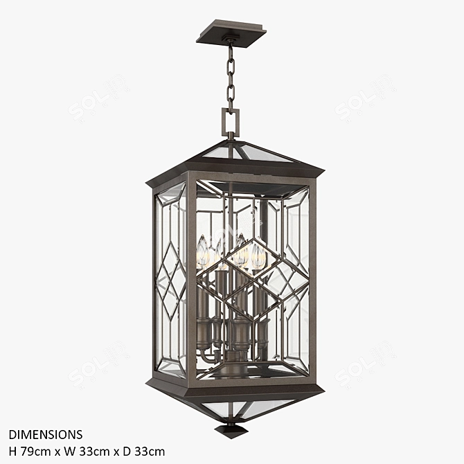 Elegant Oxfordshire Fine Art Lamp 3D model image 1