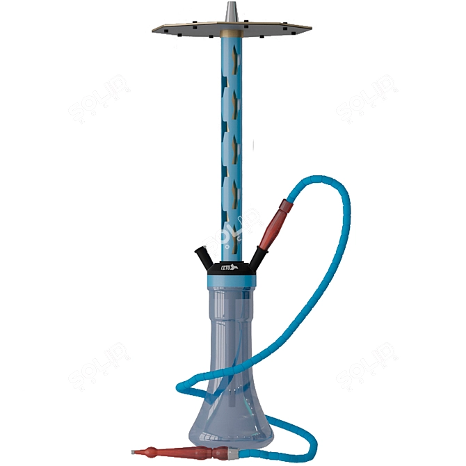 Elegant Modern Hookah 3D model image 1