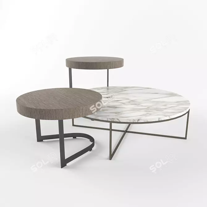 Elegant Minotti Kay Coffee Table 3D model image 1